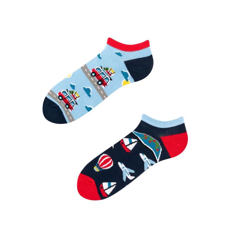 Stopki, Adventure Socks Low, Todo Socks, Podróże, Pojazdy, Kolorowe