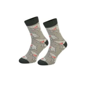 Kolorowe skarpetki Cotton Socks 163, wesołe motywy- Rekin