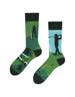 Golf Club Todo Socks, Pole golfowe, Kije, Zielona trawa, Kolorowe Skarpetki